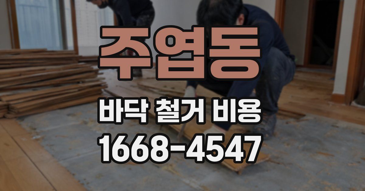주엽동 바닥 철거 비용