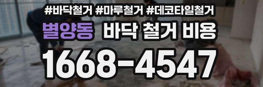 별양동 바닥 철거 비용