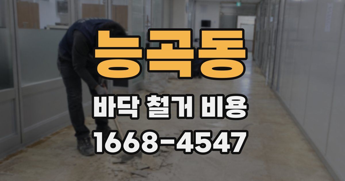 능곡동 바닥 철거 비용