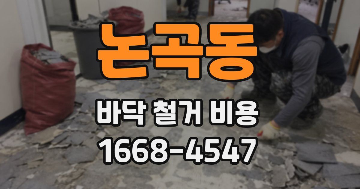 논곡동 바닥 철거 비용