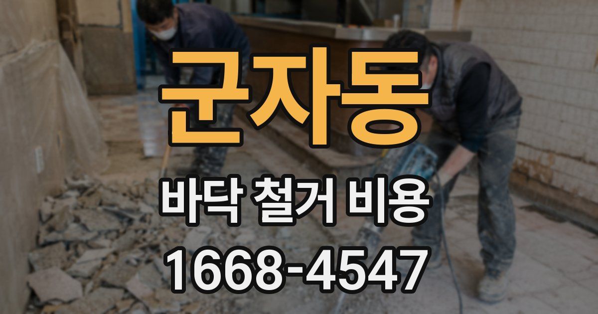군자동 바닥 철거 비용