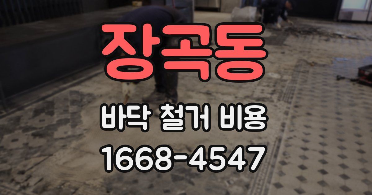 장곡동 바닥 철거 비용