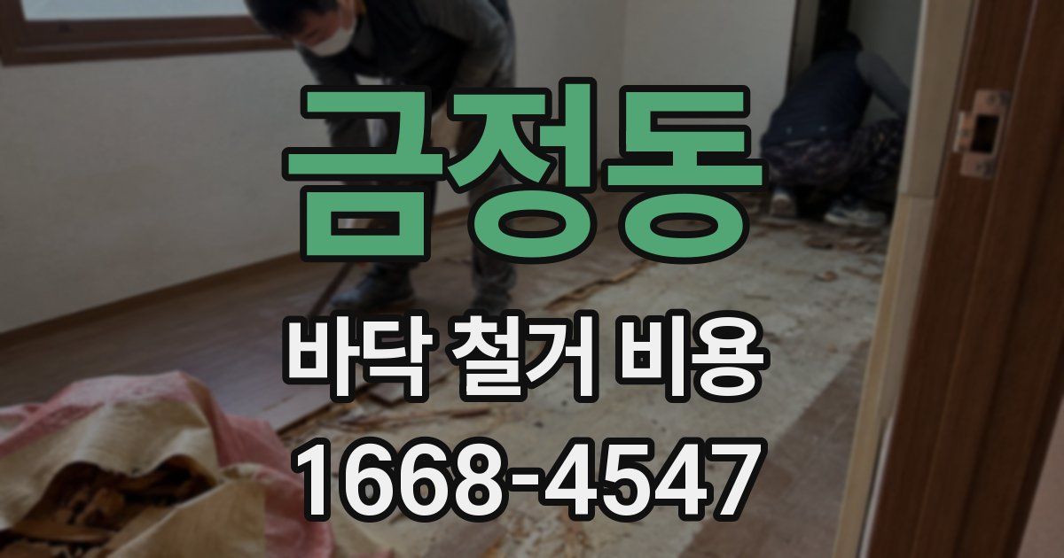 금정동 바닥 철거 비용