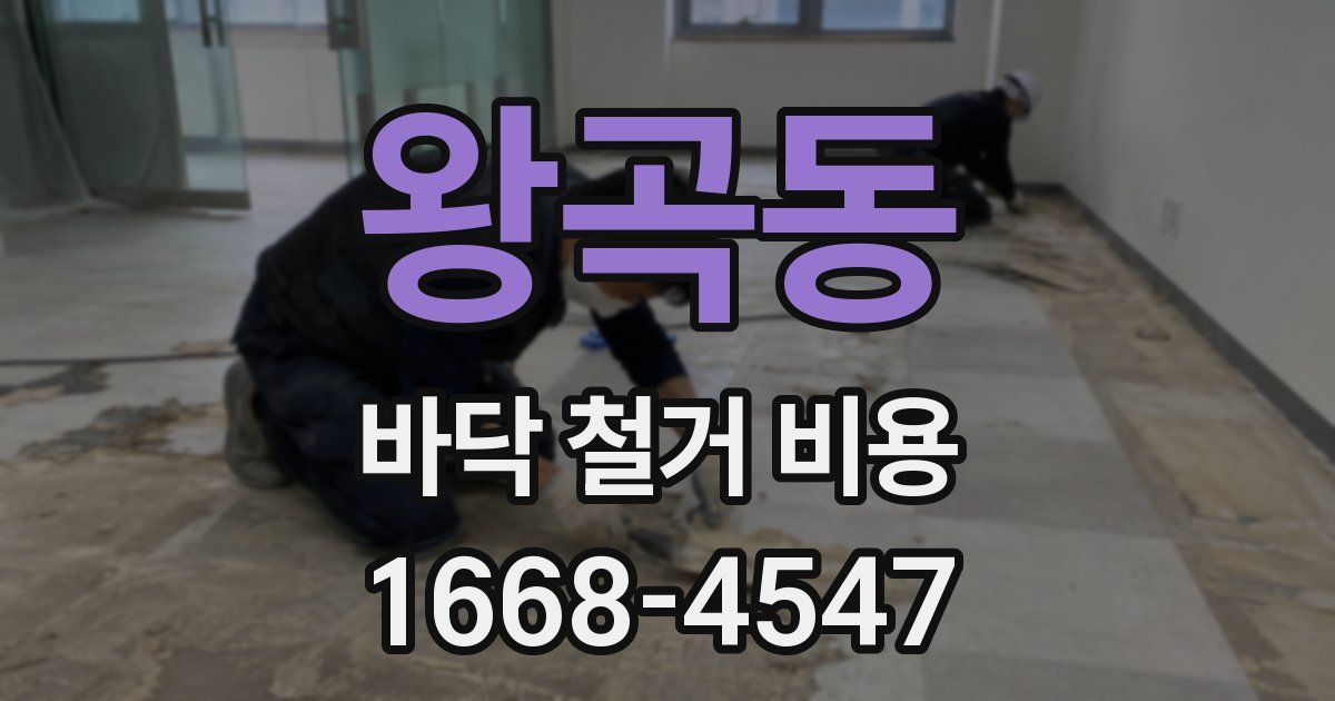 왕곡동 바닥 철거 비용