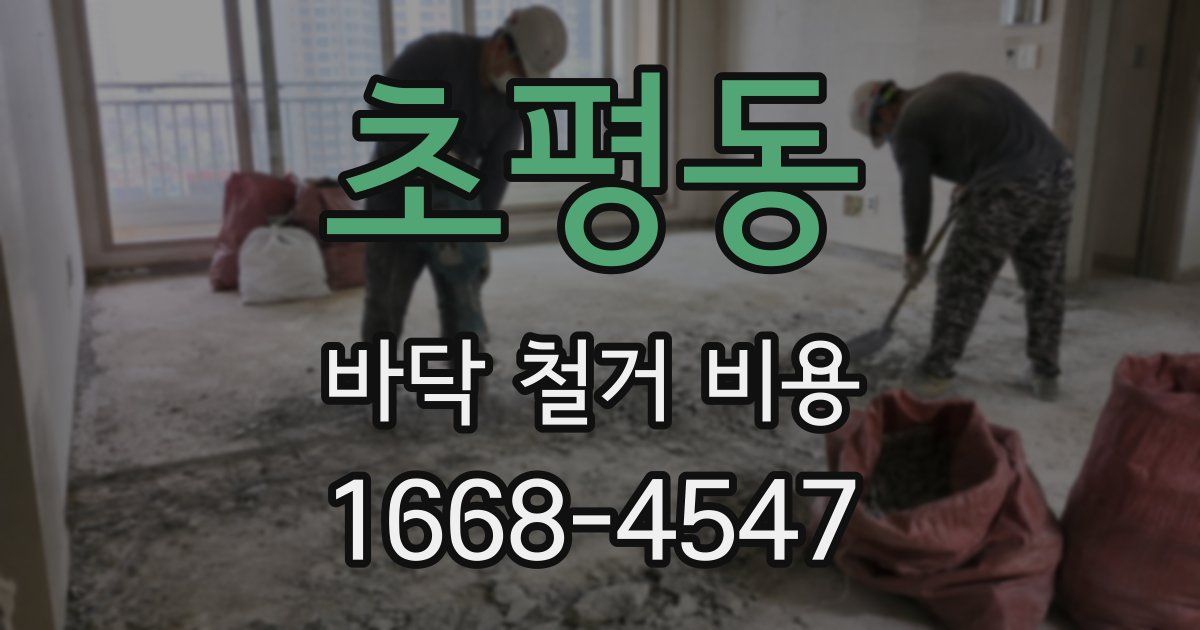 초평동 바닥 철거 비용