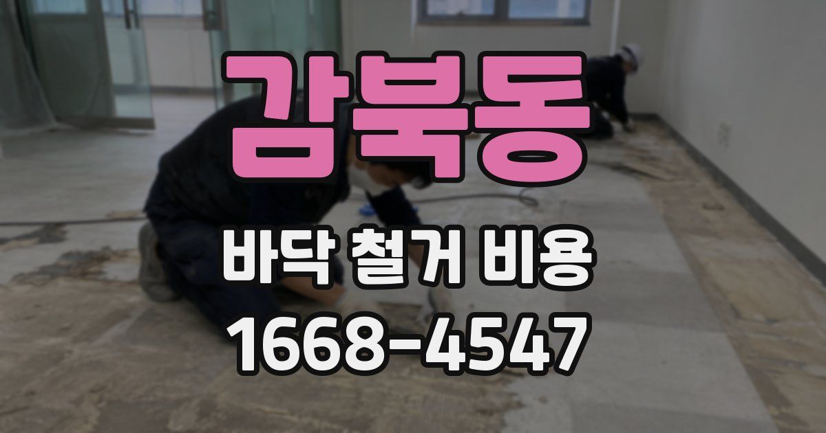 감북동 바닥 철거 비용