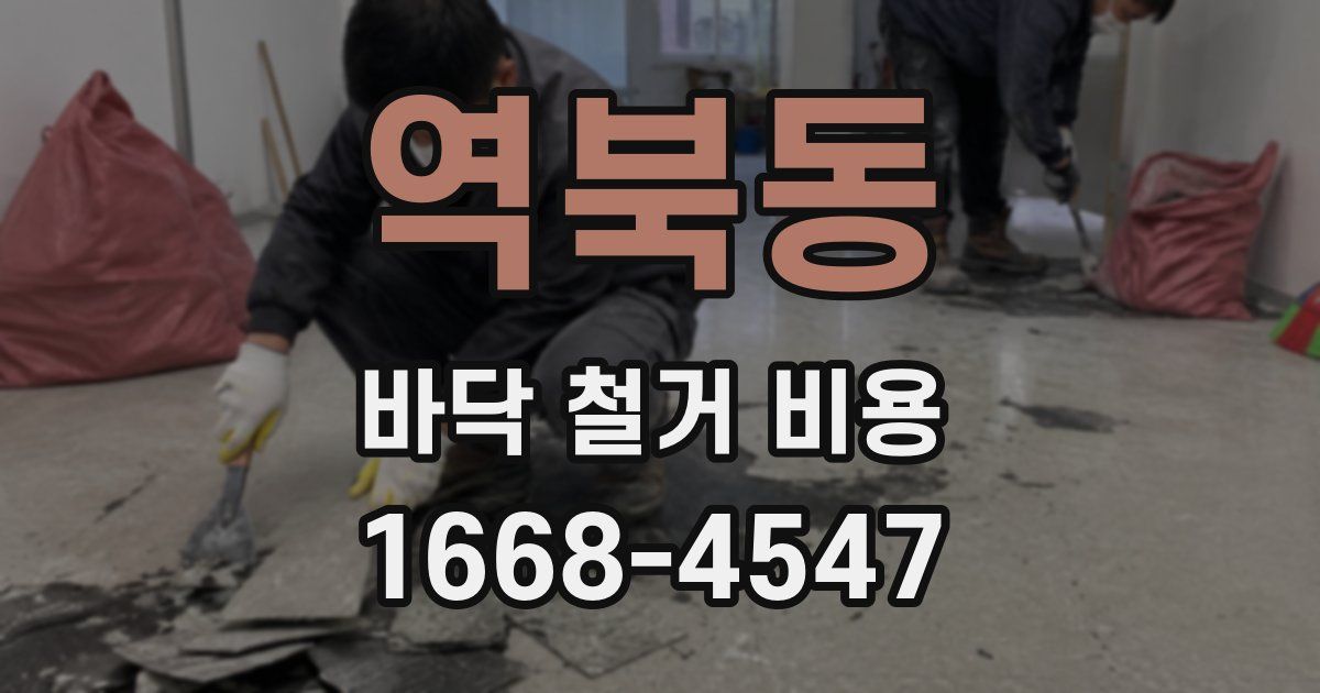 역북동 바닥 철거 비용