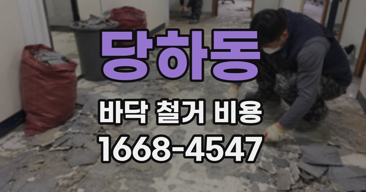 당하동 바닥 철거 비용