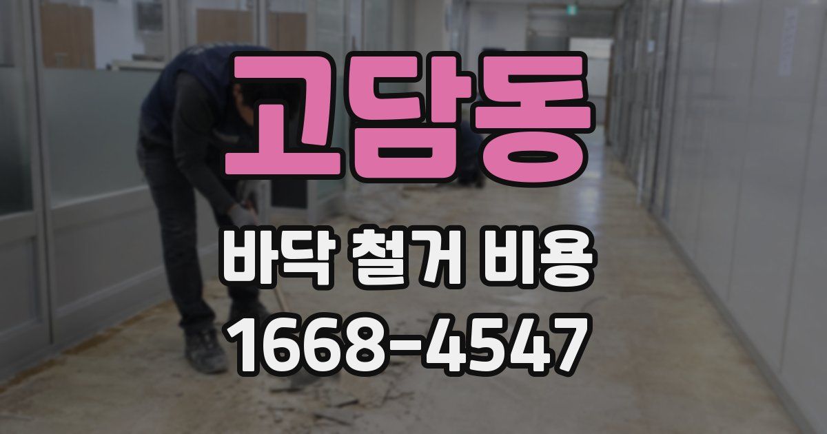 고담동 바닥 철거 비용