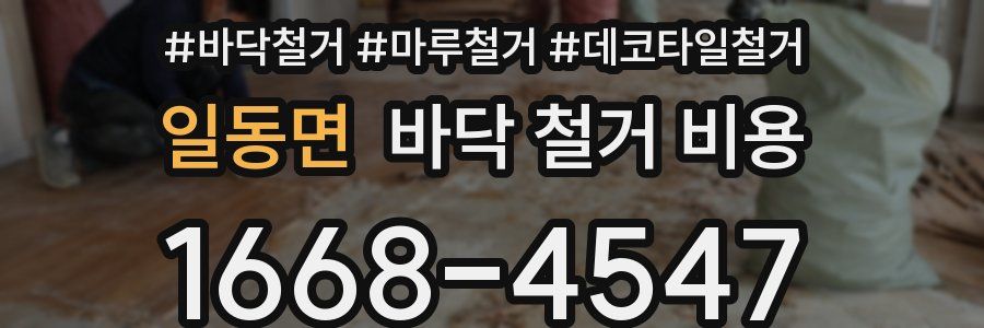 일동면 바닥 철거 비용