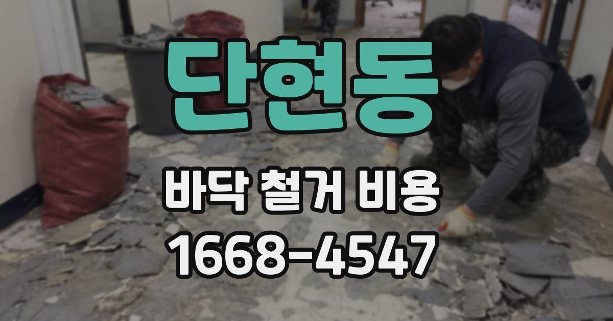 단현동 바닥 철거 비용