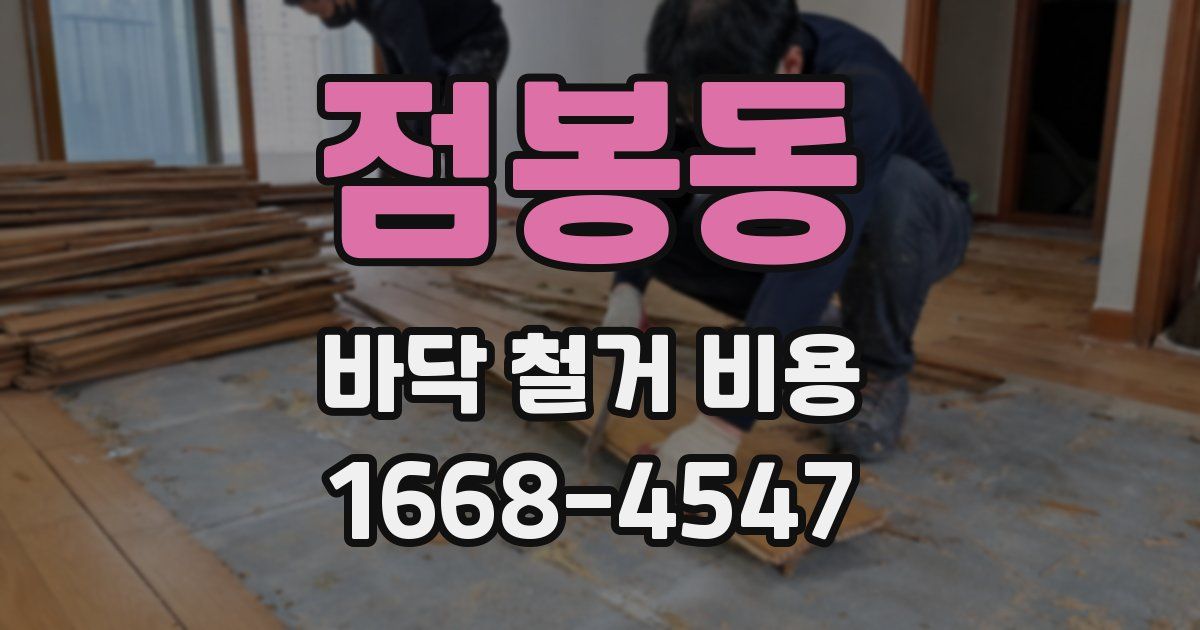 점봉동 바닥 철거 비용