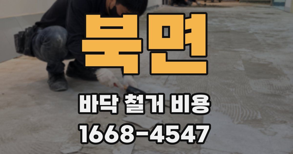 북면 바닥 철거 비용