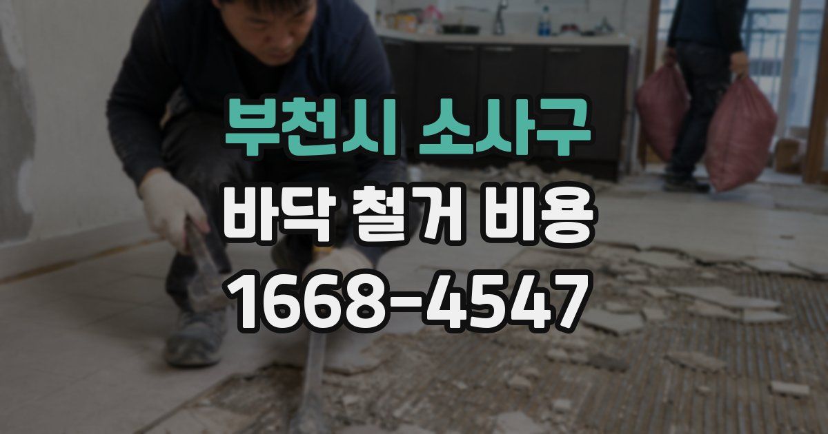 부천시 소사구 바닥 철거 비용