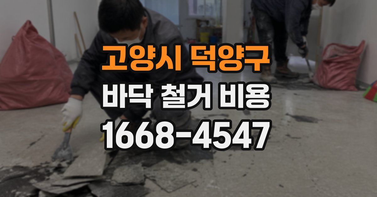 고양시 덕양구 바닥 철거 비용