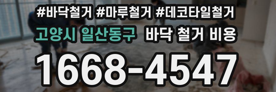 고양시 일산동구 바닥 철거 비용