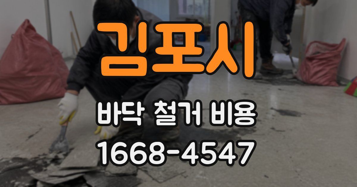 김포시 바닥 철거 비용