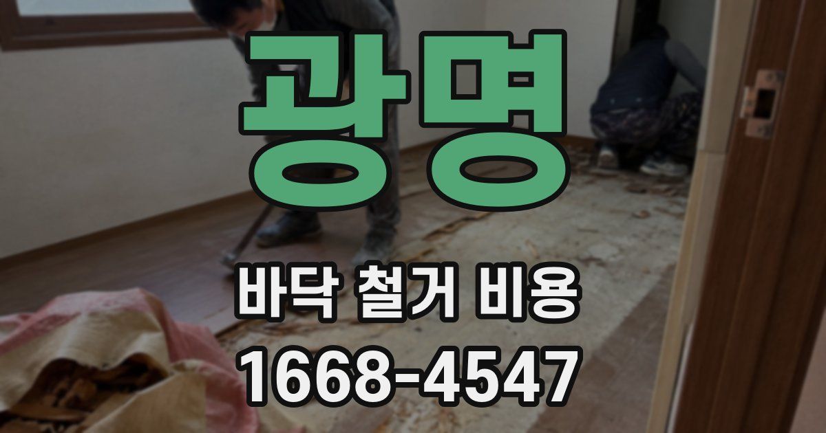 광명 바닥 철거 비용