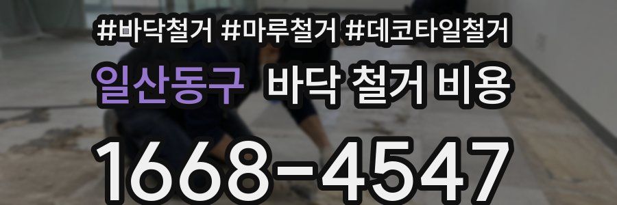 일산동구 바닥 철거 비용