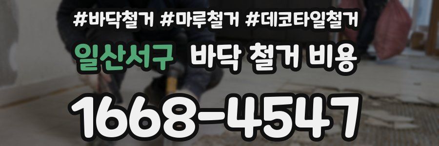 일산서구 바닥 철거 비용