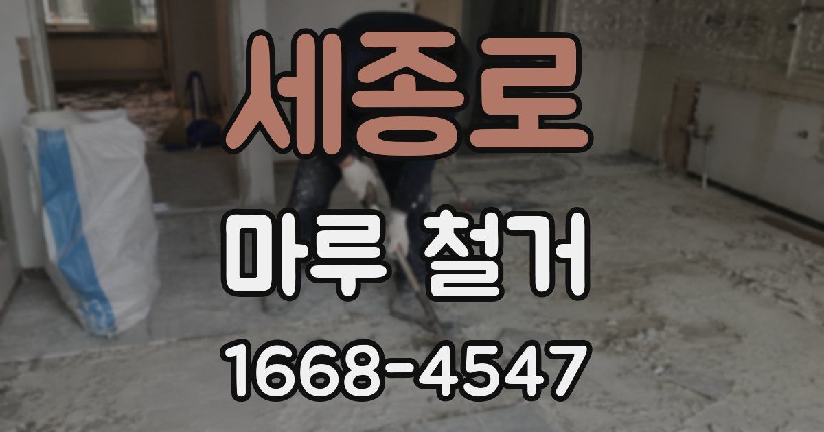 세종로 마루 철거