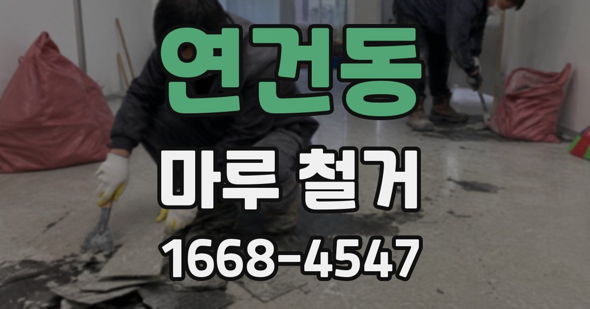 연건동 마루 철거