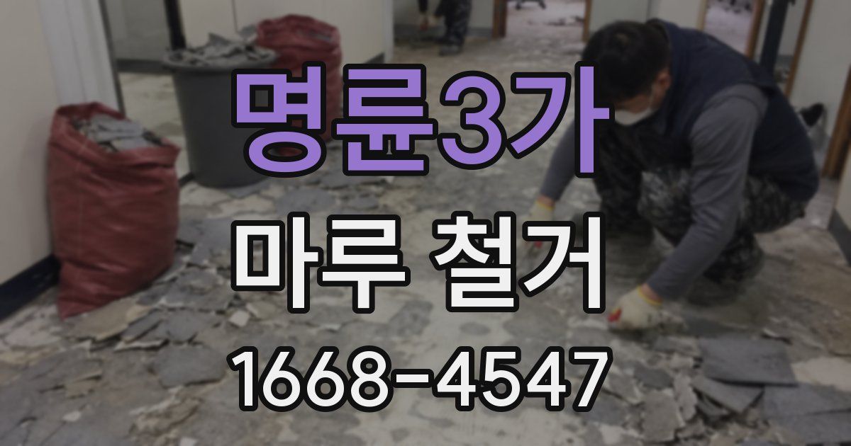 명륜3가 마루 철거
