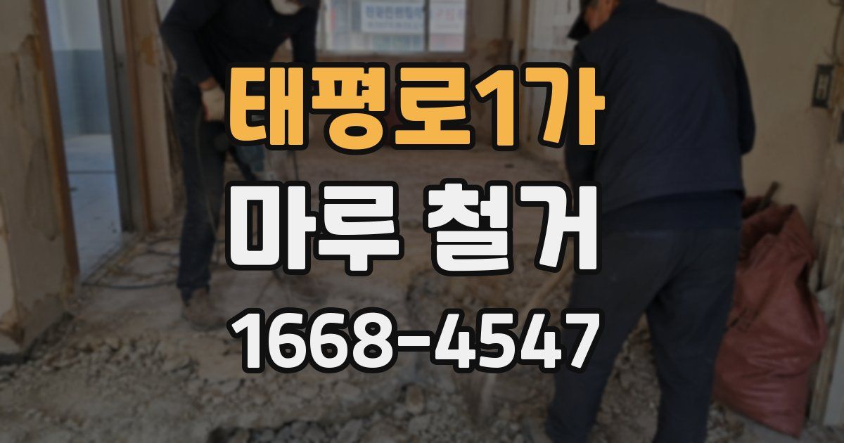 태평로1가 마루 철거