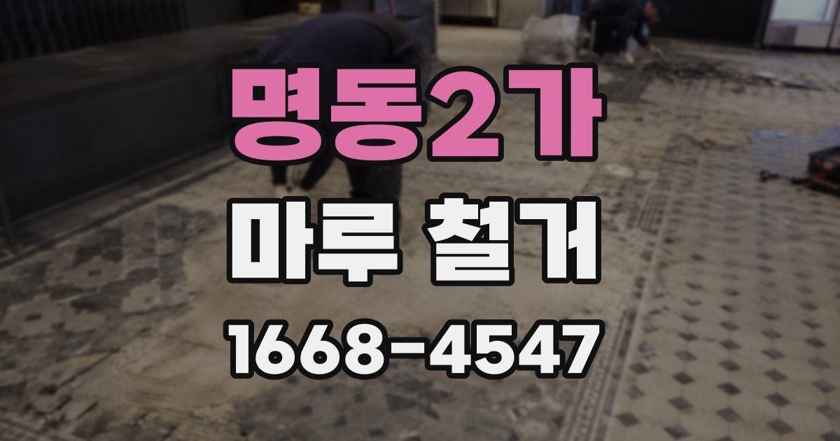 명동2가 마루 철거