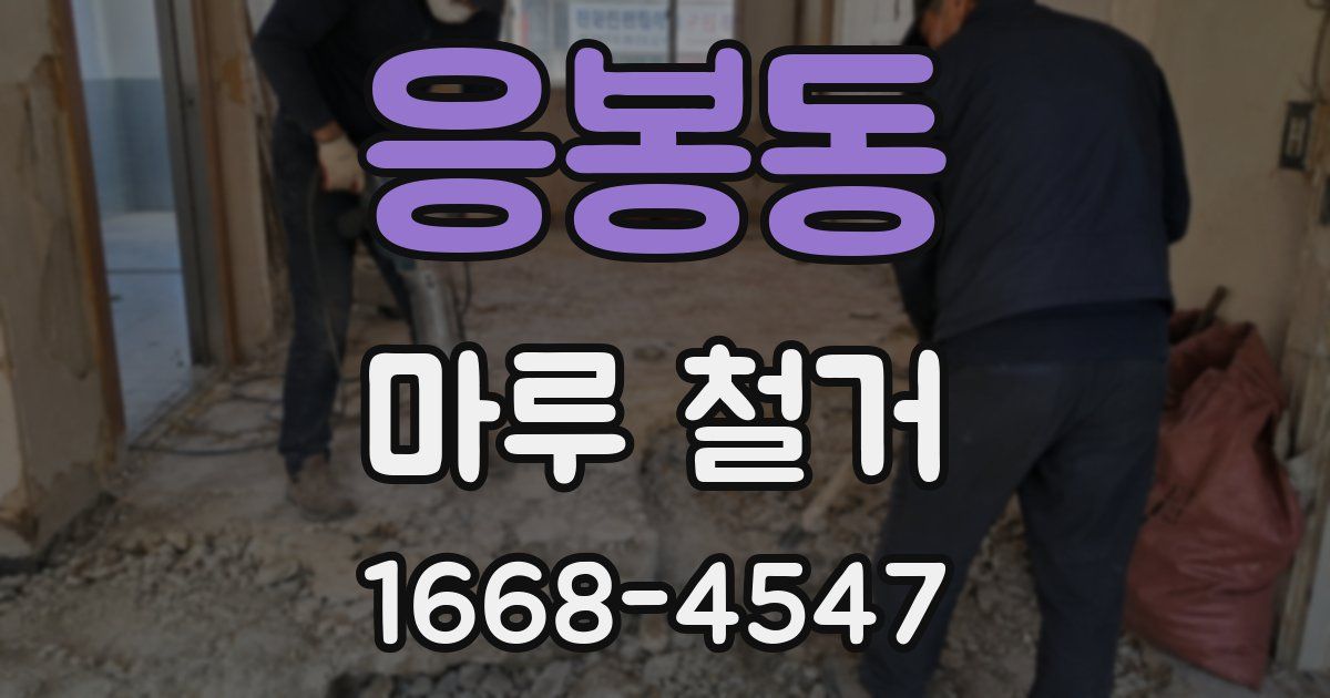응봉동 마루 철거