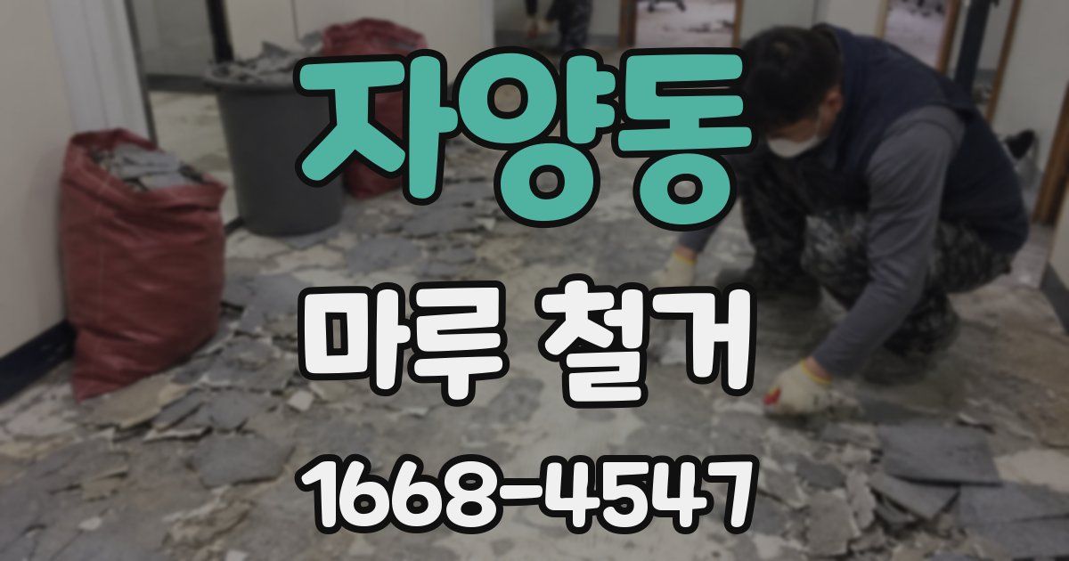 자양동 마루 철거