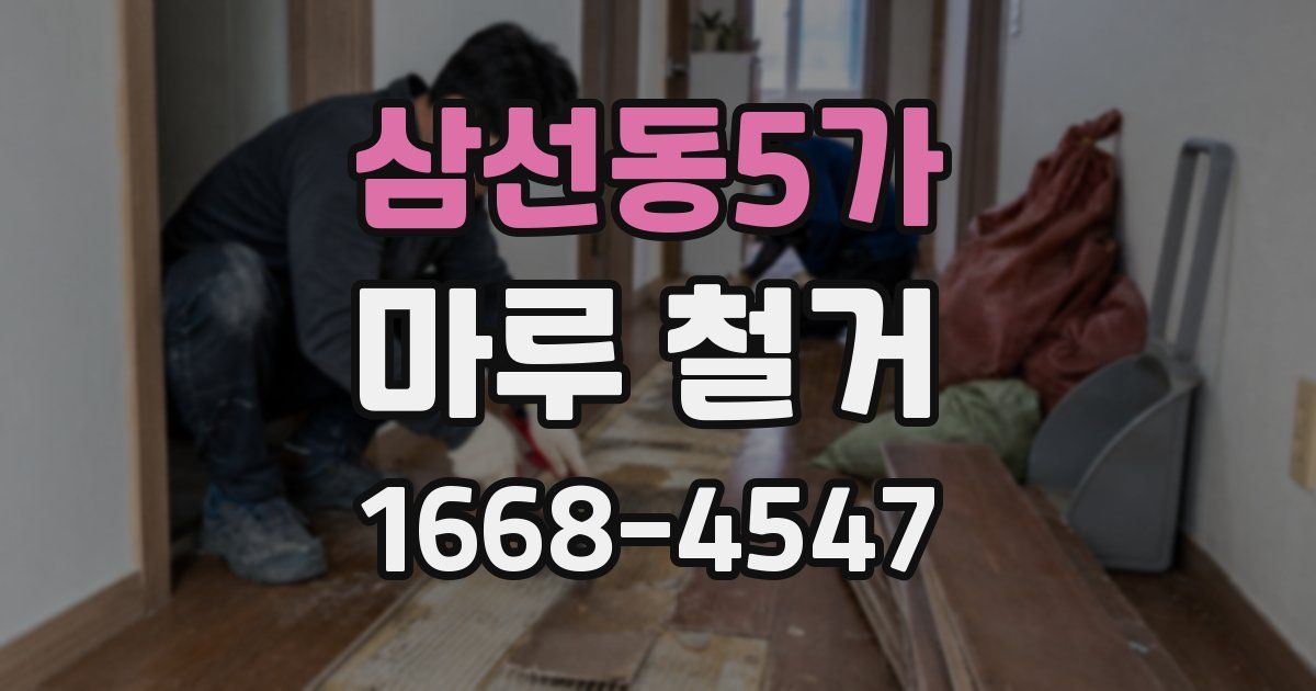 삼선동5가 마루 철거