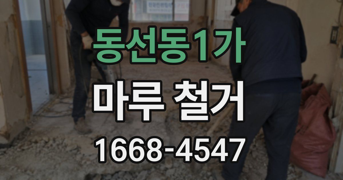 동선동1가 마루 철거