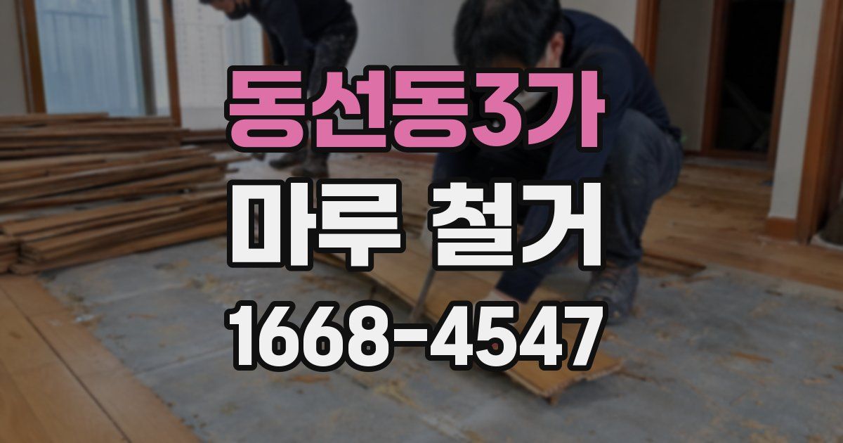 동선동3가 마루 철거