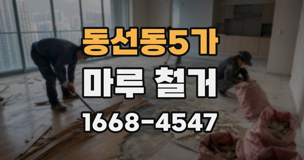 동선동5가 마루 철거