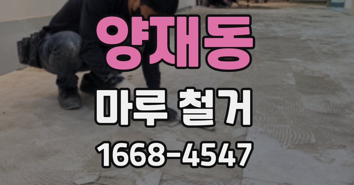 양재동 마루 철거