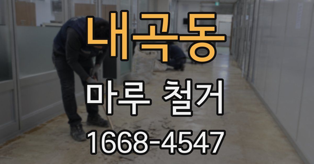 내곡동 마루 철거