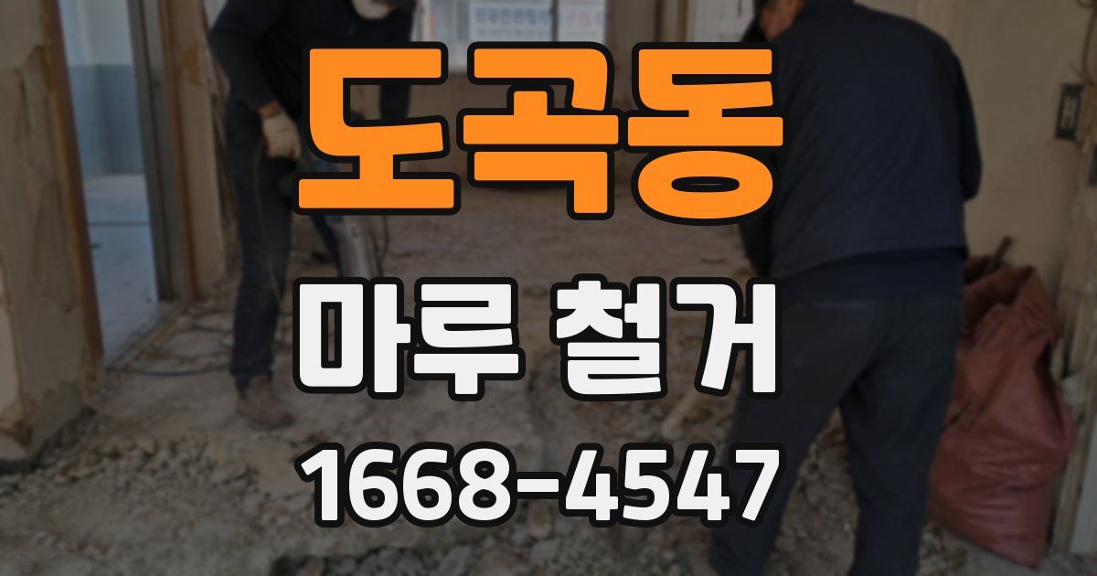 도곡동 마루 철거