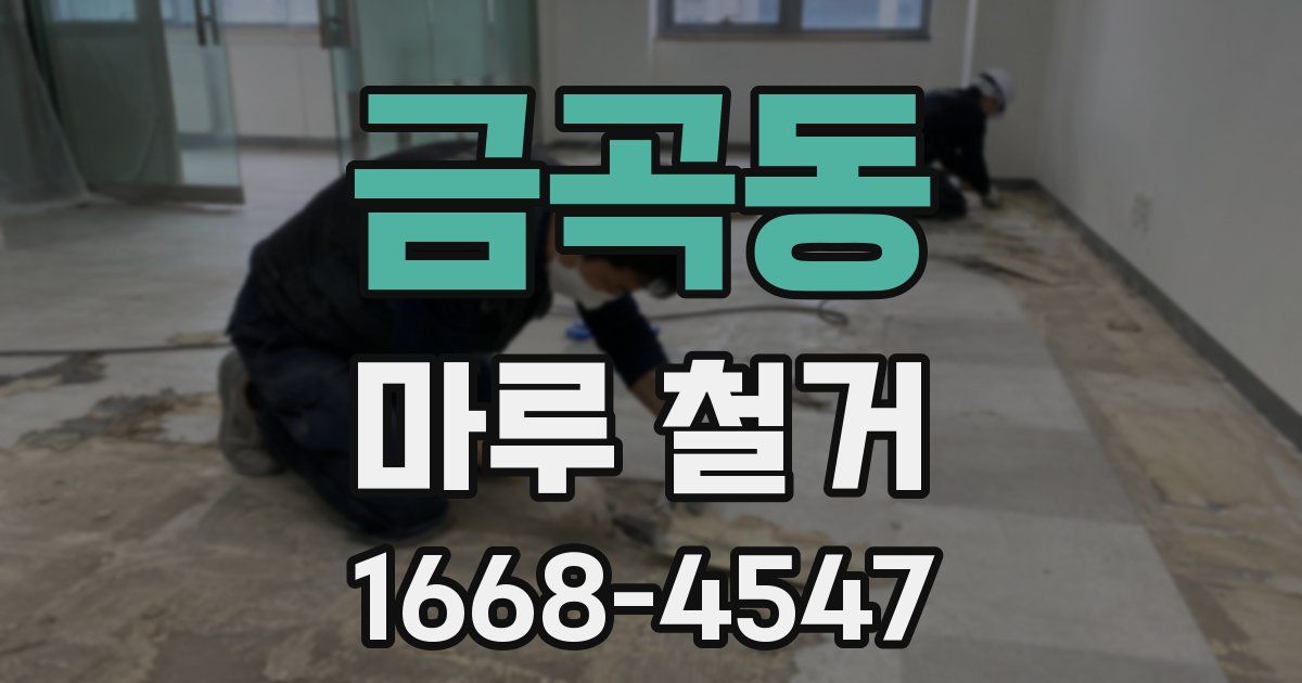 금곡동 마루 철거