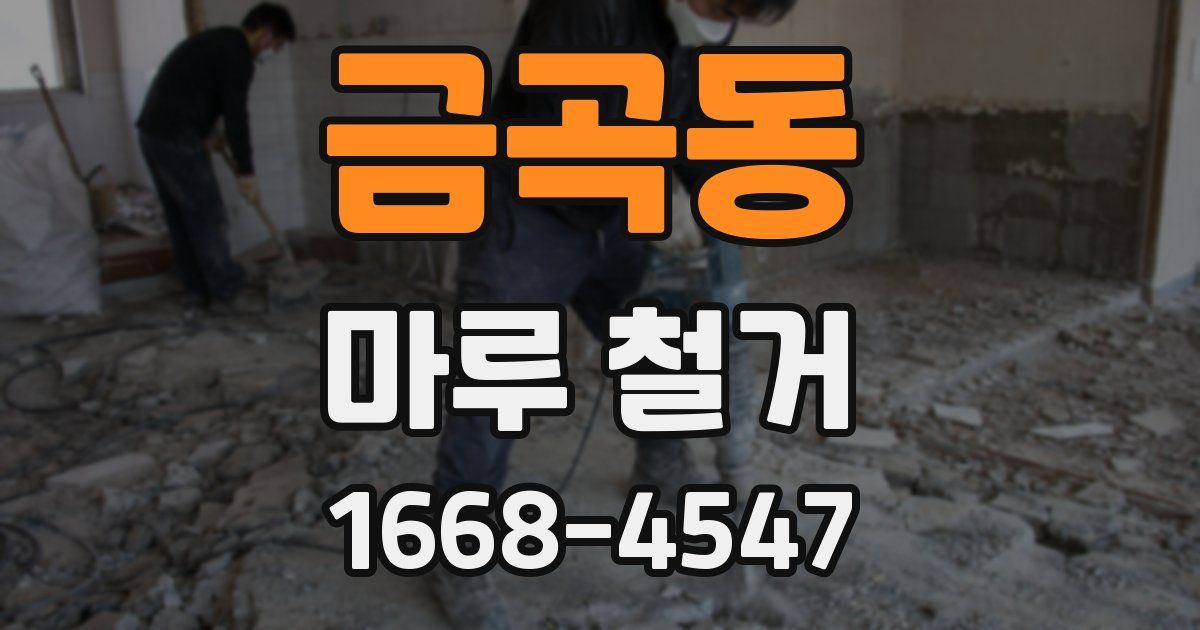 금곡동 마루 철거