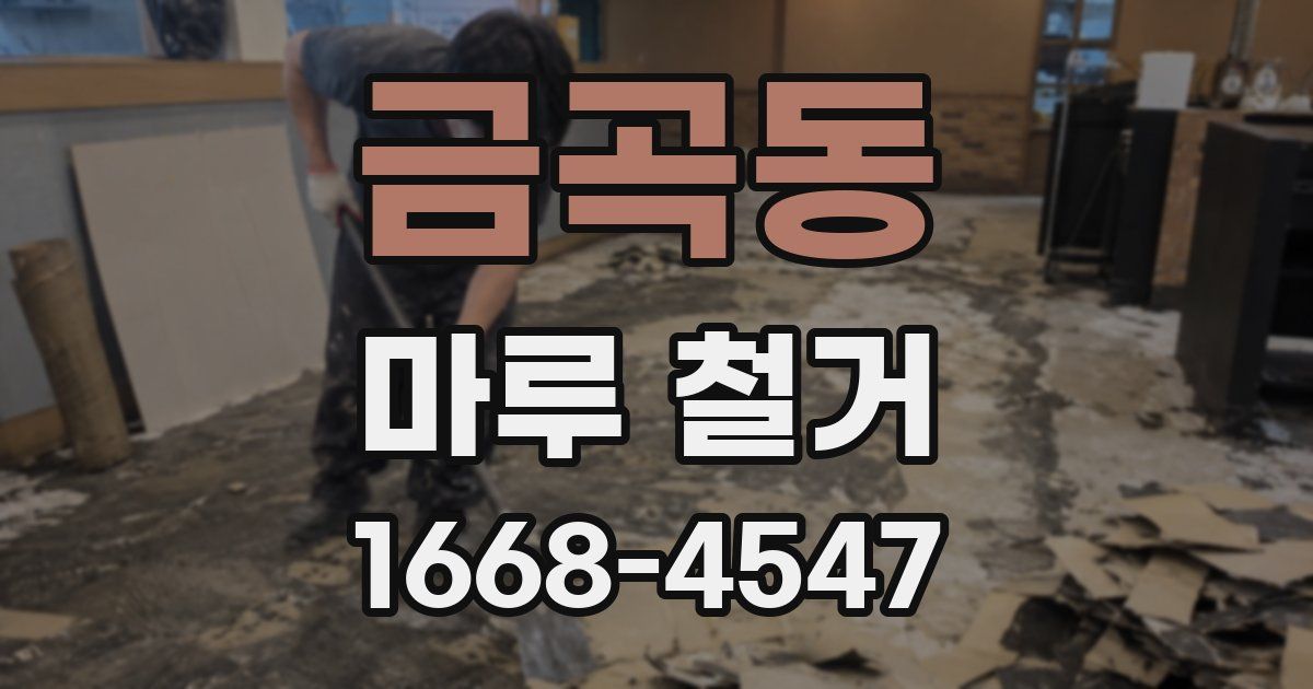 금곡동 마루 철거
