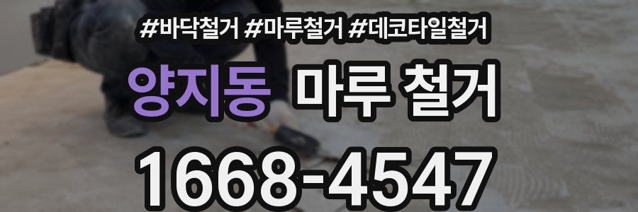 양지동 마루 철거