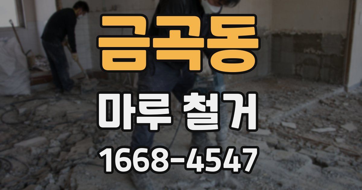 금곡동 마루 철거