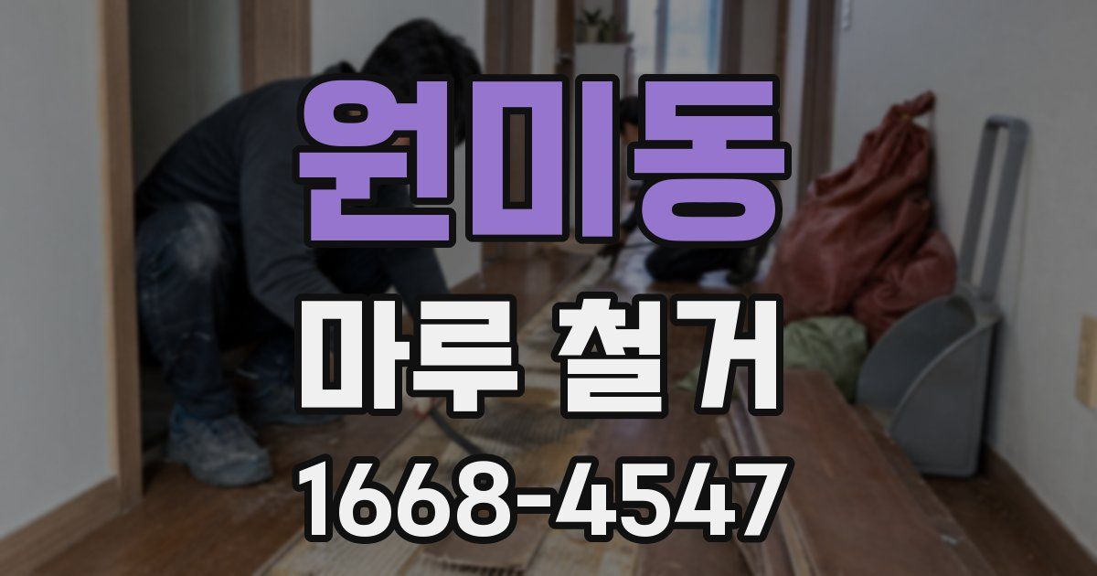 원미동 마루 철거