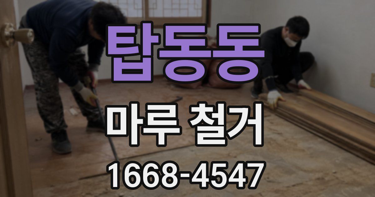 탑동동 마루 철거