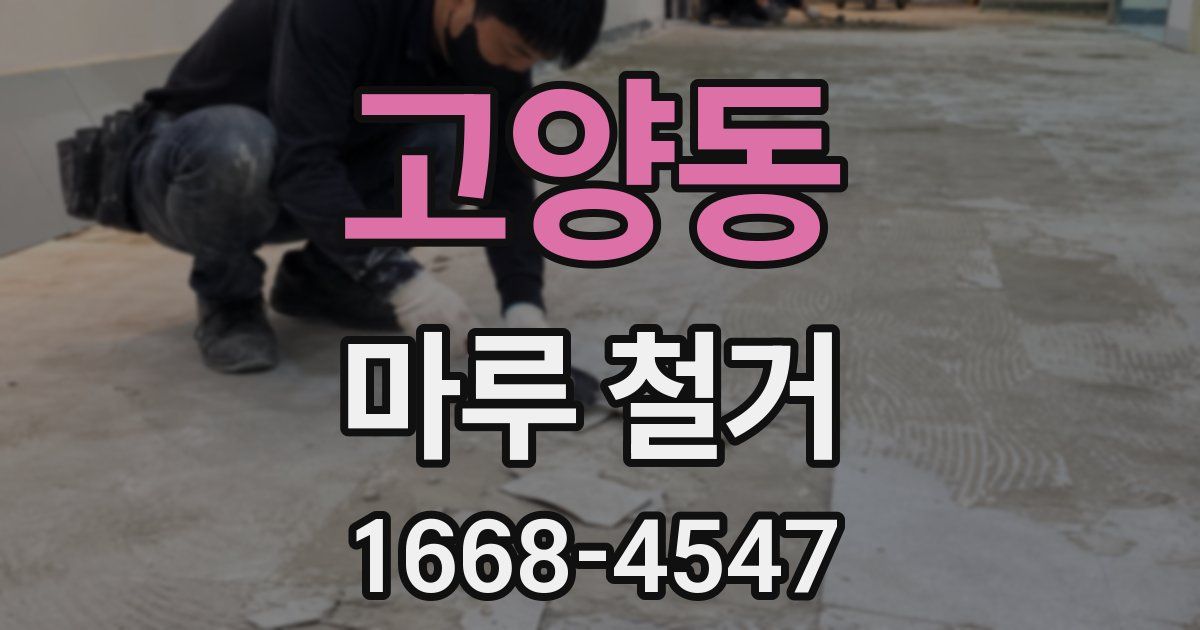 고양동 마루 철거