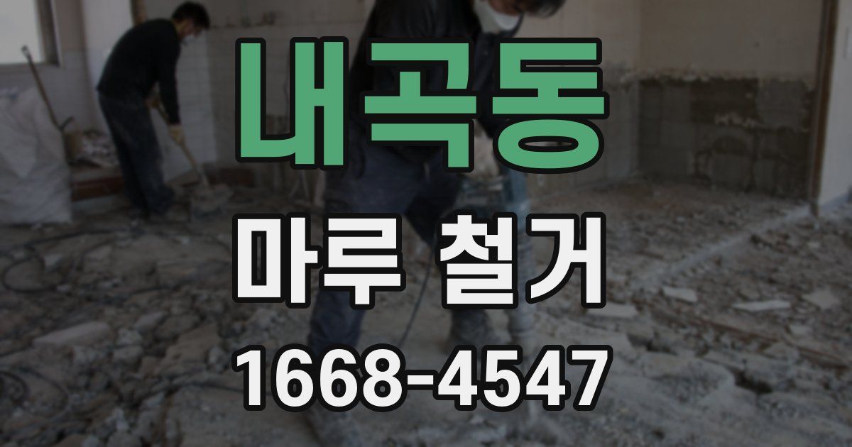 내곡동 마루 철거