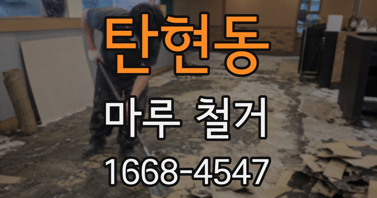 탄현동 마루 철거