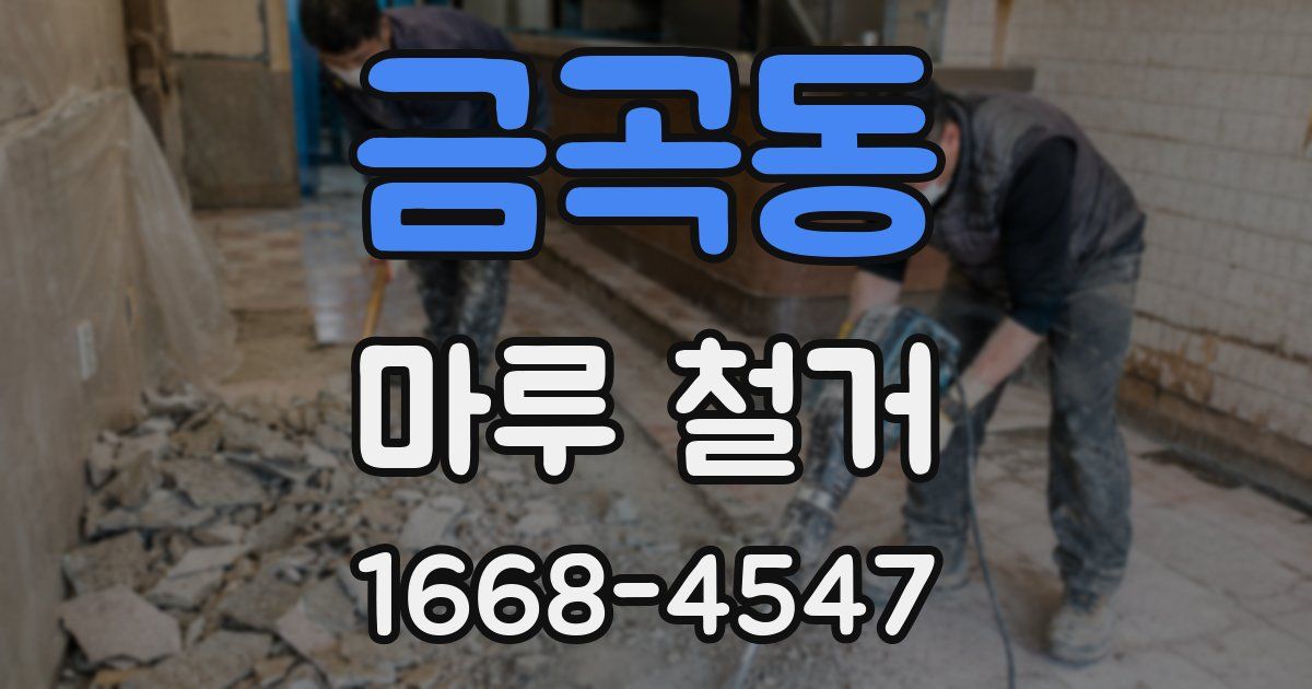 금곡동 마루 철거
