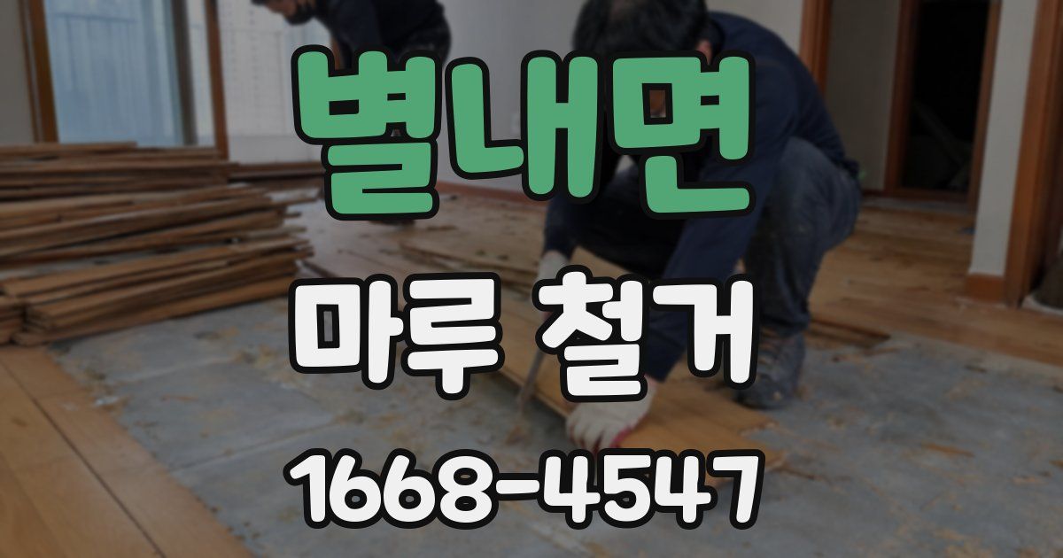 별내면 마루 철거